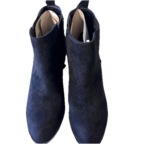 Dolce Vita Women's Black Collyns Short Bootie Suede Leather Stack Heel Size 7.5 - Picture 8 of 13